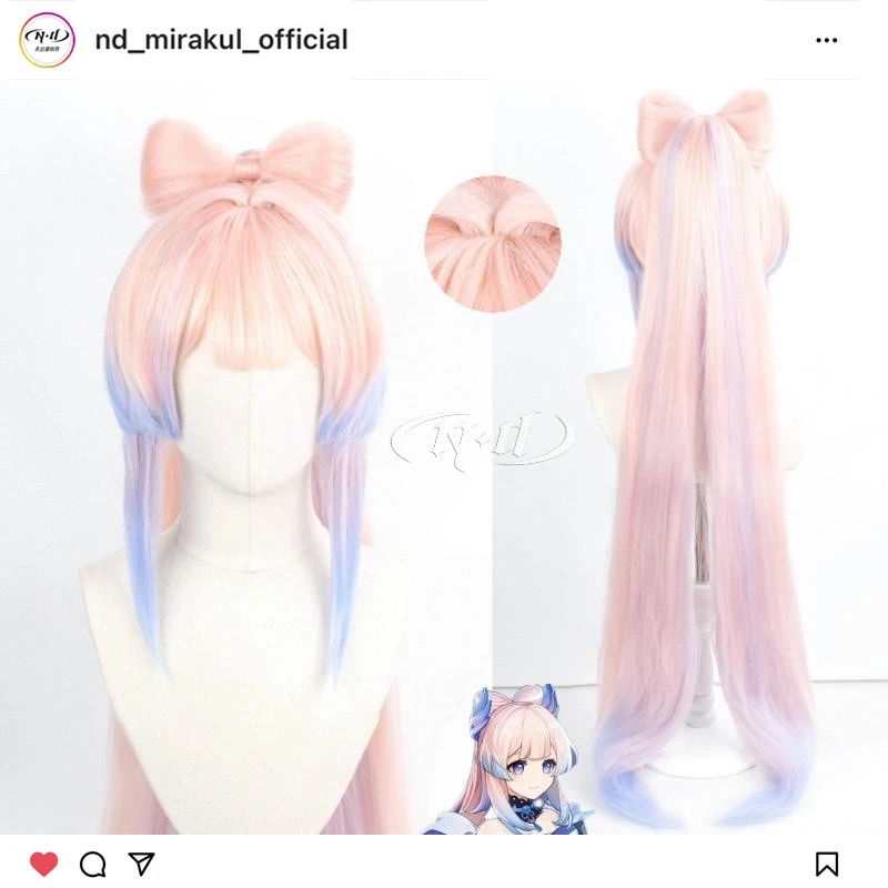 无需修剪！ND家】珊瑚宫心海 原神 Kokomi cos假发 渐变造型款