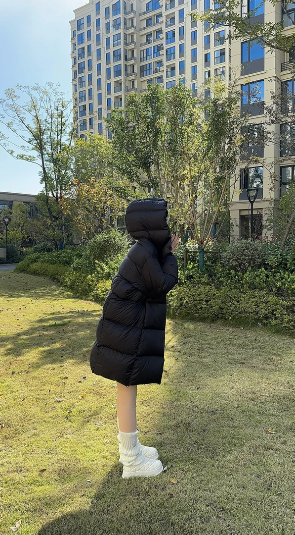 泡芙羽绒服女中长款过膝韩版宽松加厚连帽时尚冬季保暖新款外套6