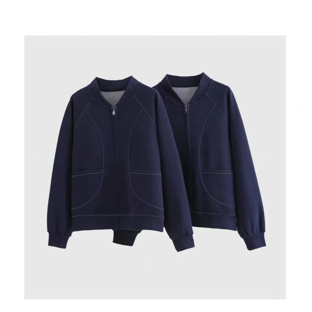 XP「珠光牛仔」2024春季新款女款爆款宽松显瘦休闲棒球服外套O-Q220