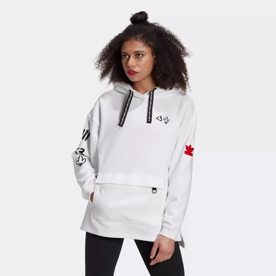 adidas/阿迪达斯sVday Hoody 休闲运动连帽套头衫卫衣女   H39033