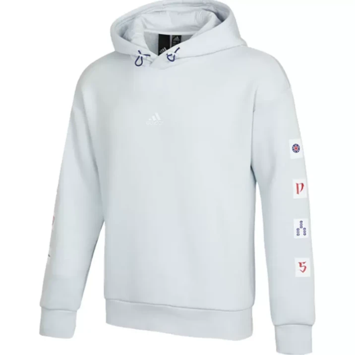 adidas/阿迪达斯 E060 H39284 男士白色运动休闲时尚秋冬连帽卫衣