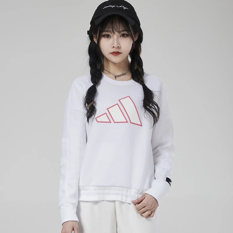 adidas/阿迪达斯Str Sweat宽松运动休闲圆领套头针织卫衣女GP0719