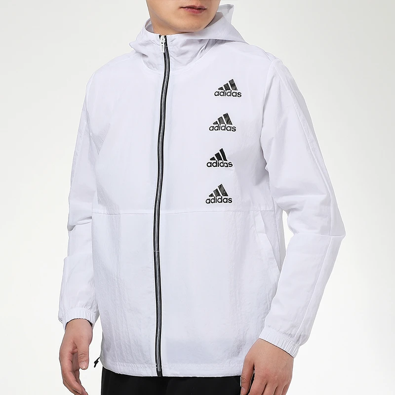 adidas/阿迪达斯 GK9419  男子休闲时尚连帽运动防风宽松夹克外套