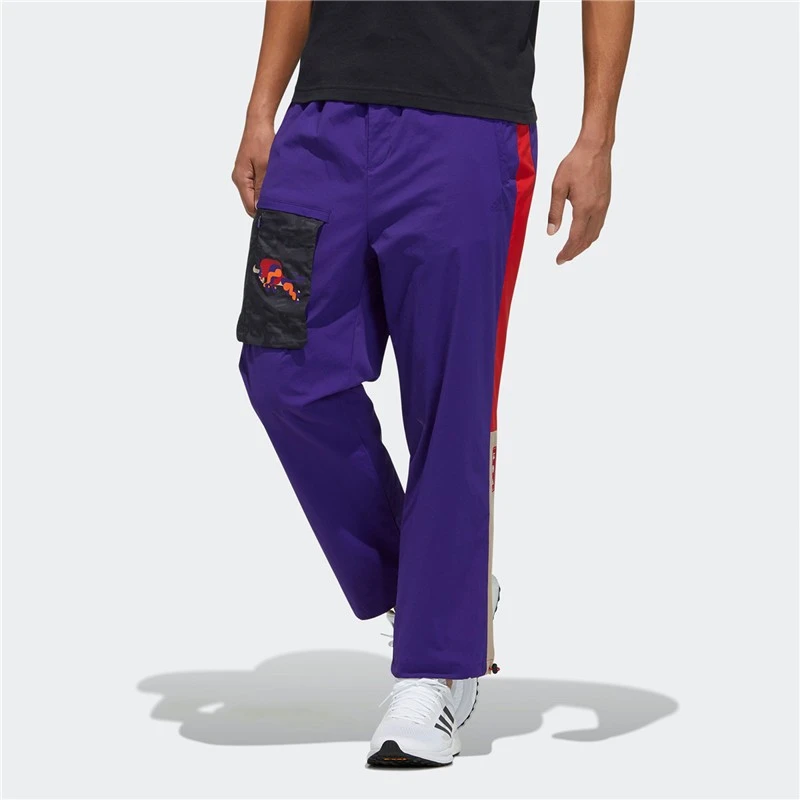 adidas/阿迪达斯时尚舒适工装休闲户外运动长裤男款学院紫 GP0880