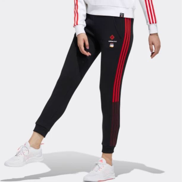 adidas/阿迪达斯 女款黑色户外时尚舒适百搭针织运动休闲裤GP5750