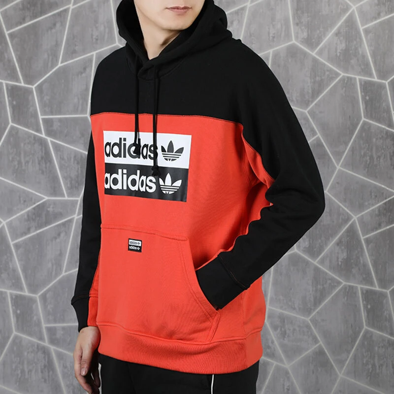 adidas originals三叶草D Oth Hoody连帽套头卫衣男款橘色 FM2277