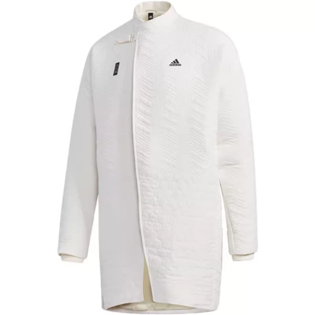 adidas/阿迪达斯 E080 GM4465 男士白色长款正反两面时尚舒适外套