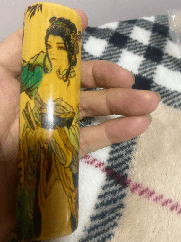 实心竹纯手工作品，美女图