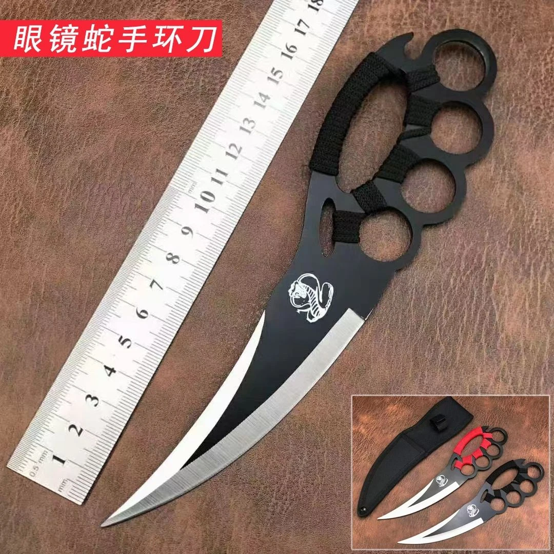 手把肉小刀眼镜蛇吃烤肉户外小刀高硬度锋利不锈钢水果刀狐狸小刀