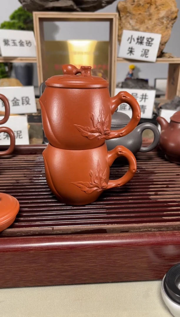 【闪购商品】紫砂茶壶花器朱泥盖杯