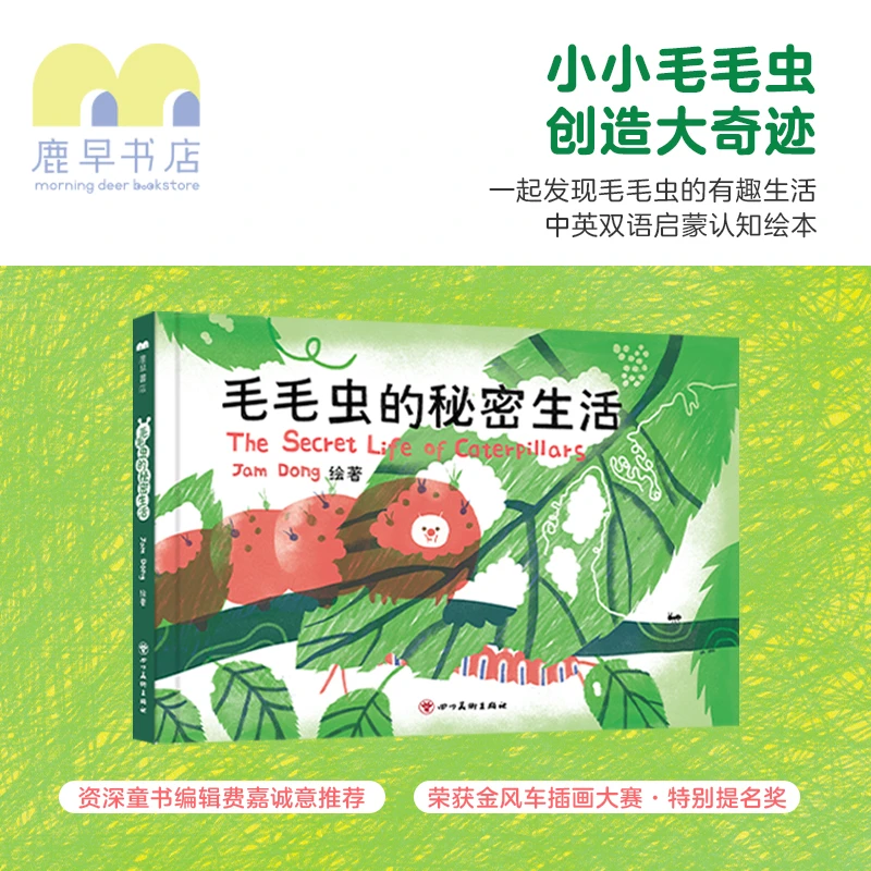 宝宝绘本《毛毛虫的秘密生活》2-6岁启蒙想象探索中英双语绘本