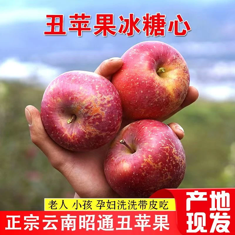 云南昭通丑苹果冰糖心新鲜当季水果脆甜含蜜香果香浓郁