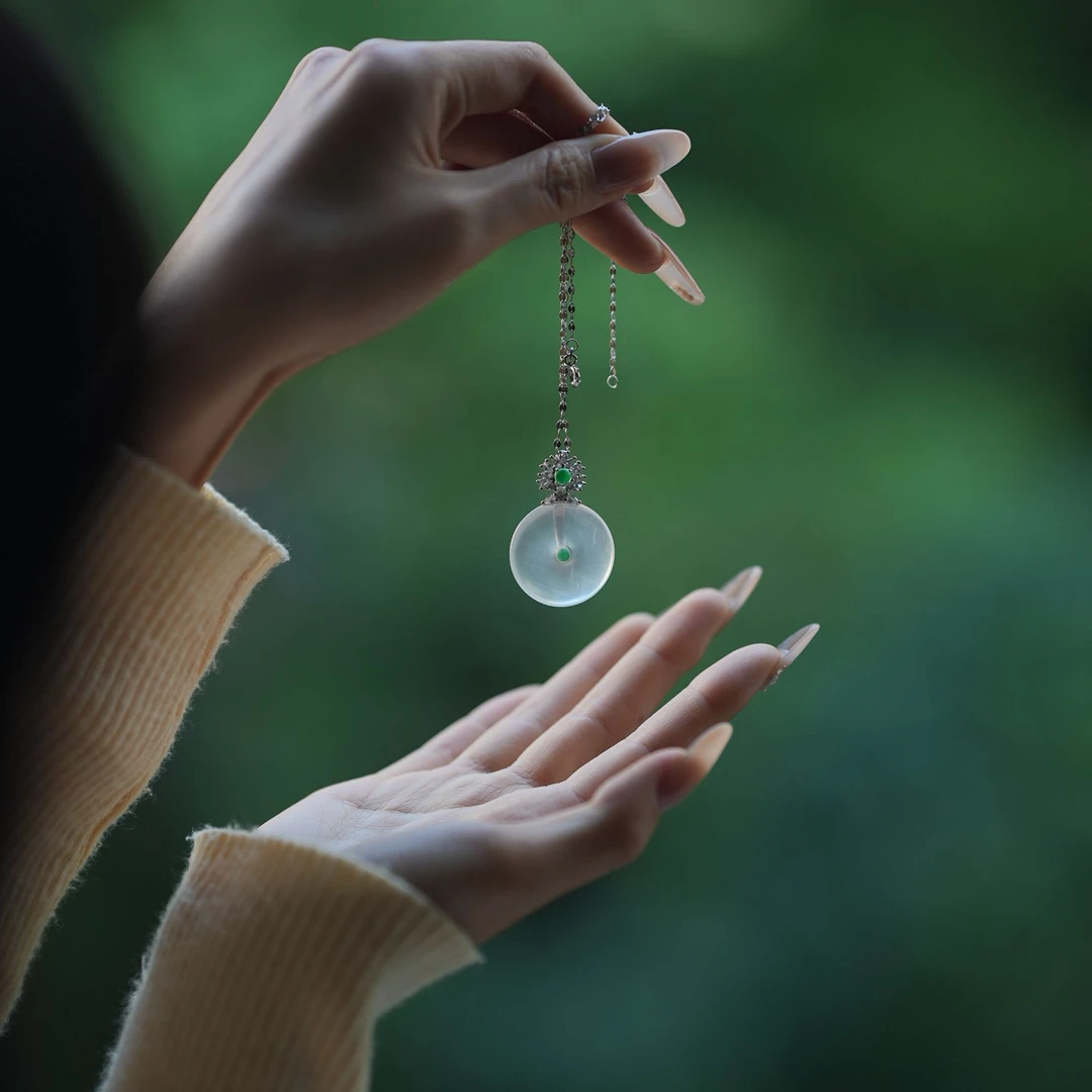 JIUXI珠宝【知否】天然石独龙玉宝石光国风吊坠项链新中式饰品