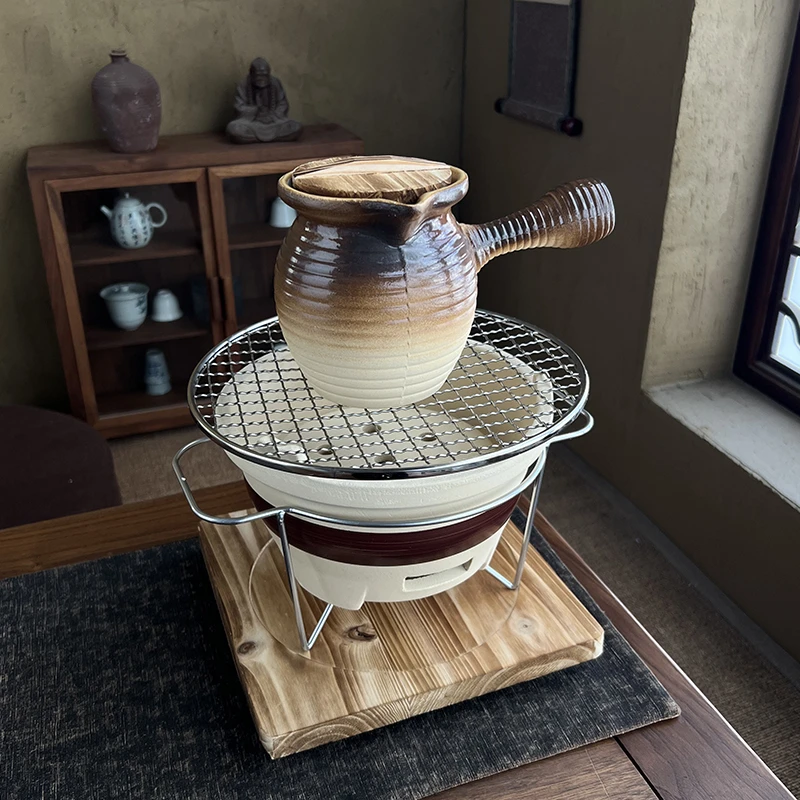 围炉煮茶器具全套炭炉干烧不裂烤奶罐罐茶壶带过滤煮茶炉子炭烧炉