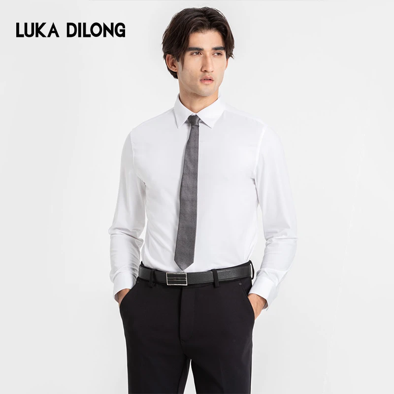 路卡迪龙【专柜新款】同款热销男士纯色弹力衬衫321235208