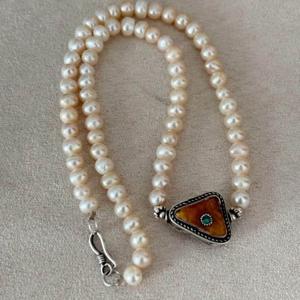 吊坠925银亚克力 非金属项链925银吊坠复古