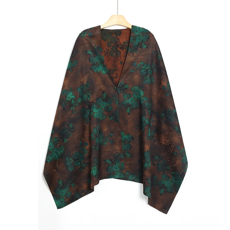 新中式国风红云纱披肩　83F050PP