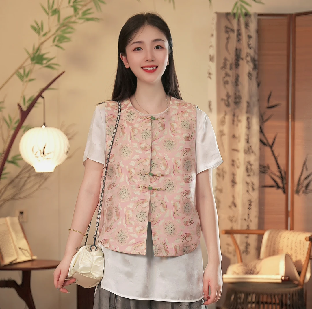 【小糊涂】新中式国风宋锦马甲   02047-1PP