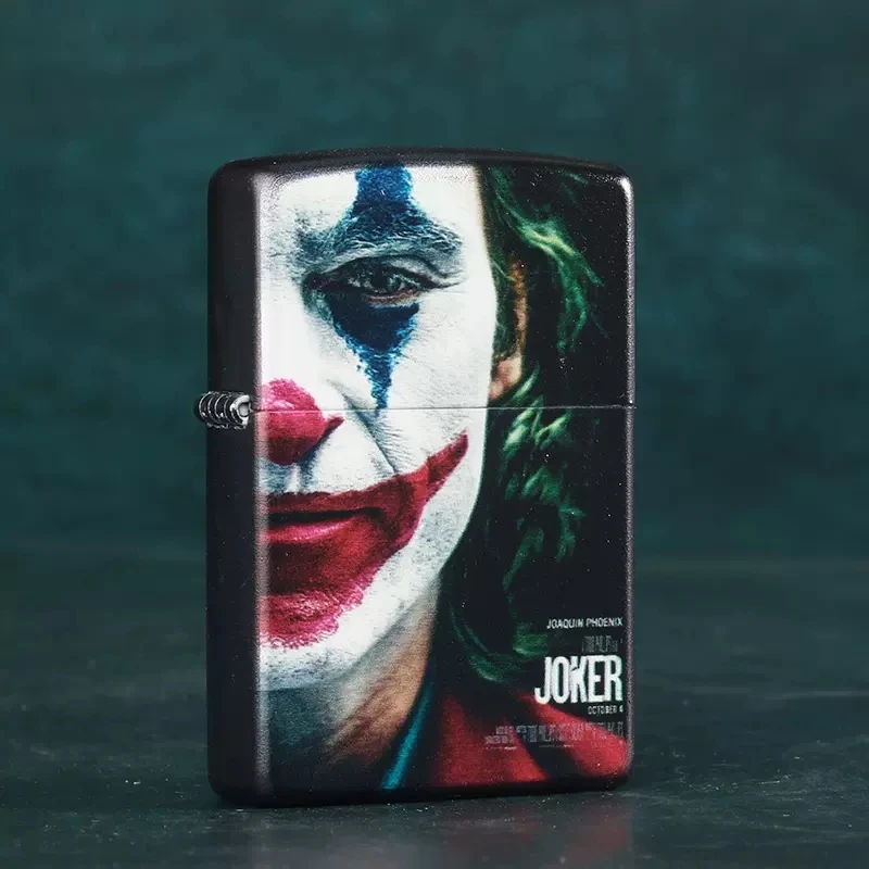 ZIPPO打火机红唇小丑原装正版半脸亮面煤油防风男士送礼DY9902CY