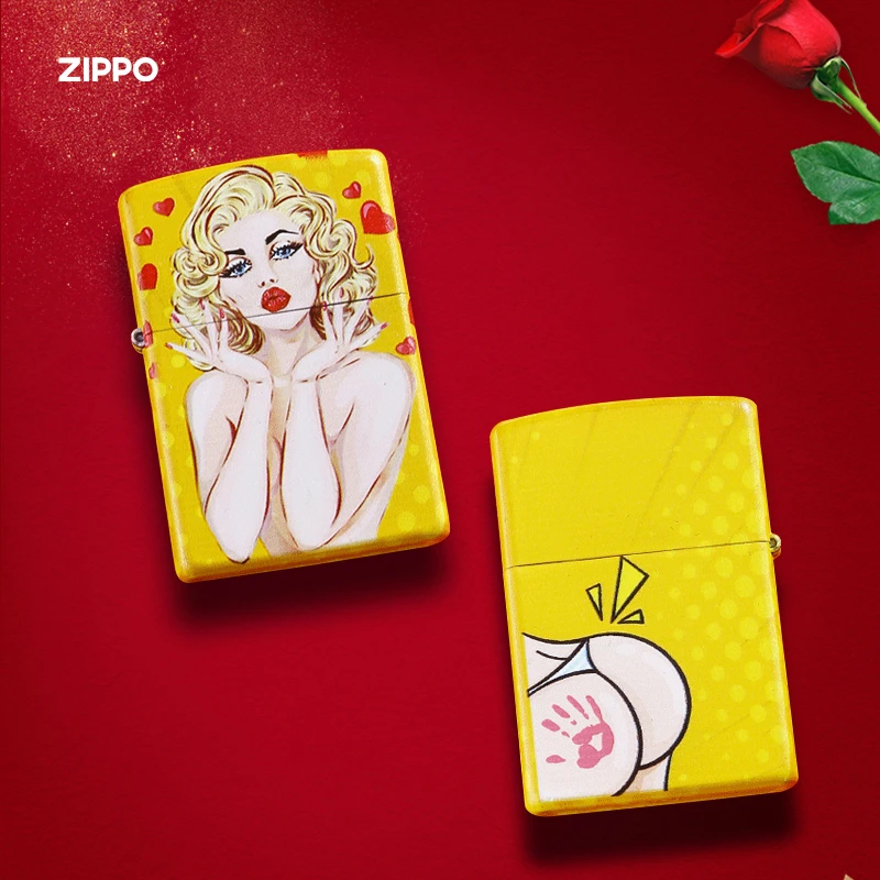 ZIPPO打火机红唇梦露原装正版可爱时尚防风煤油男士送礼DY9902CY