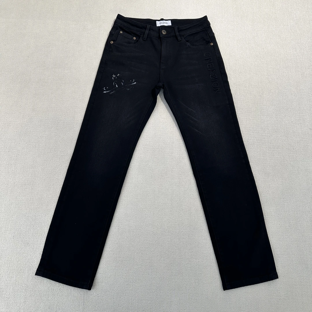 【亚萍男装】CREAZIONI青蛙男士秋冬时尚百搭弹力休闲牛仔裤0590