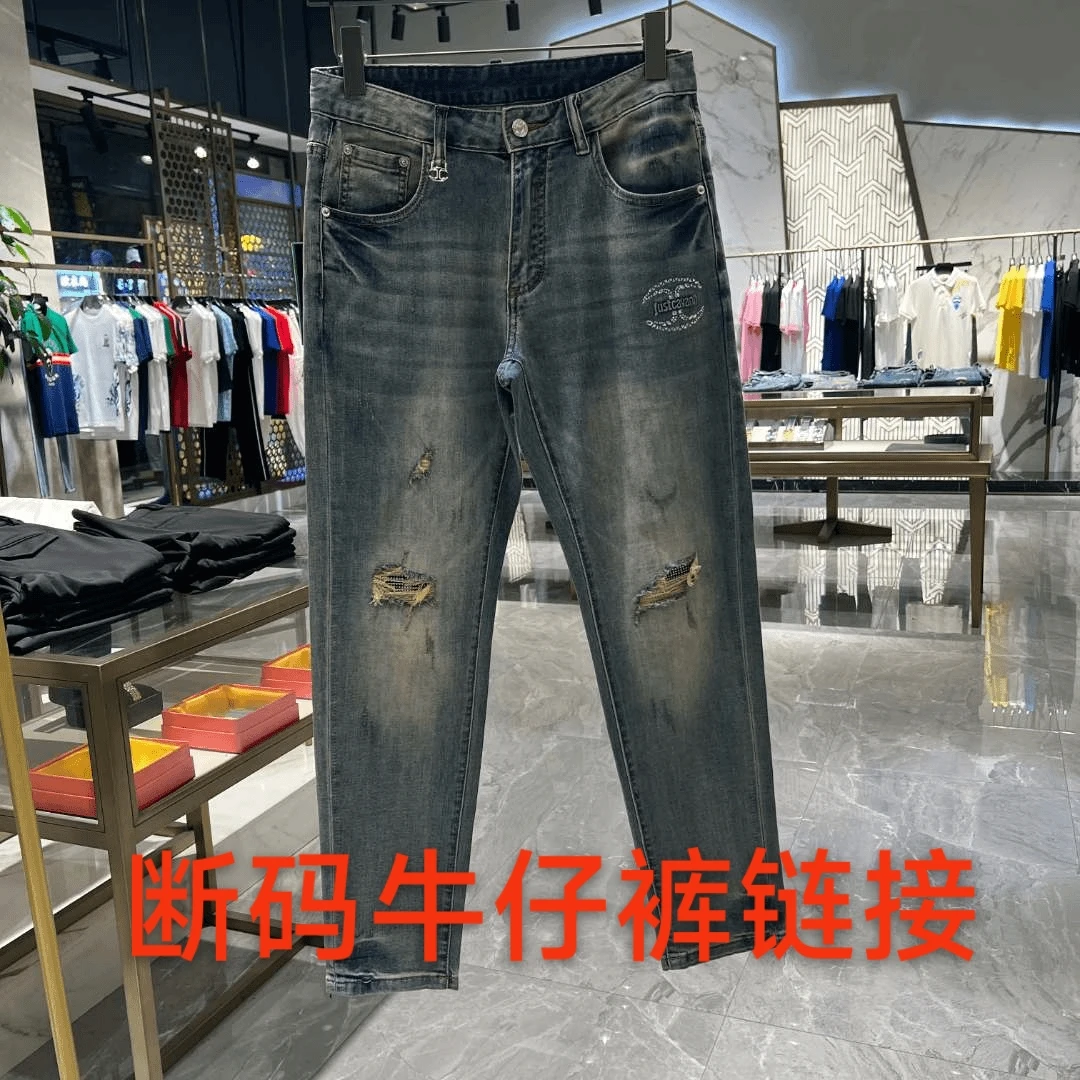 【亚萍男装】断码夏季新款牛仔裤潮流休闲时尚男士潮流牛仔裤A1