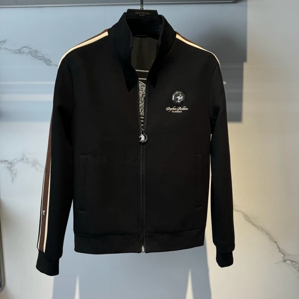 【亚萍男装】STEPHEN ROBBINS秋冬款针织立领卫衣男士百搭夹克8175