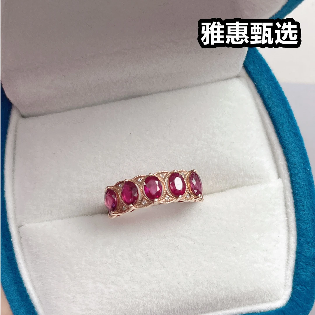 18K红宝石戒指 主石：1.5克拉 金重：2.02克 时尚红色气质