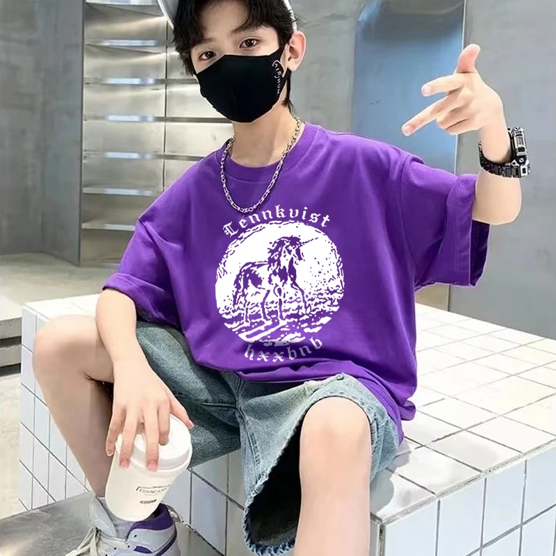 纯棉t恤新款短袖简约上衣2024新款夏季男童半袖丅恤