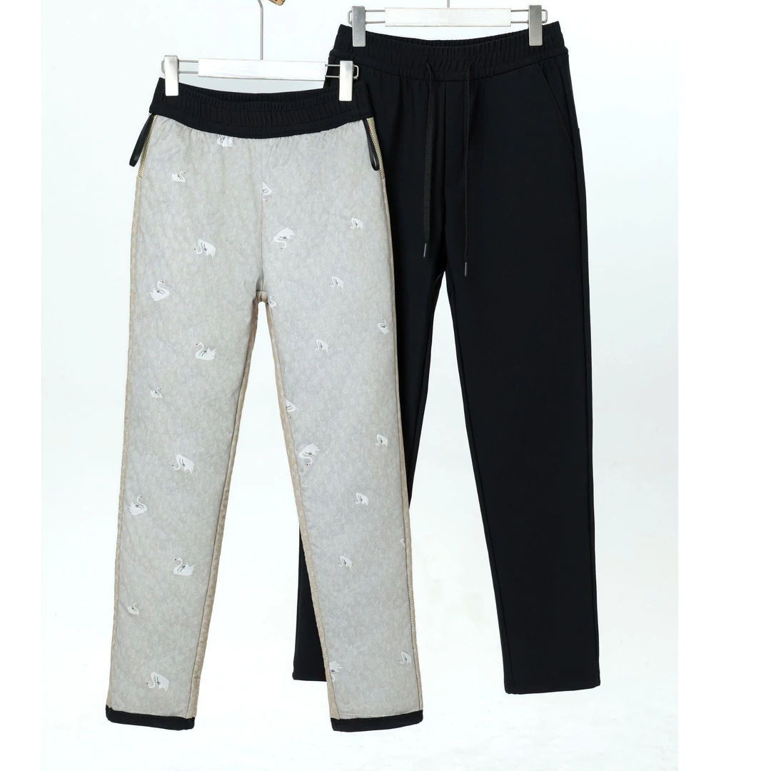 男女同款冬季时尚休闲悬浮动力加绒加厚防风防寒鹅绒裤8878