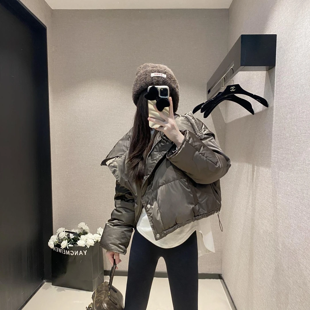 90白鸭绒 设计师款拆卸袖欧美风羽绒服 JHYRSJ2318