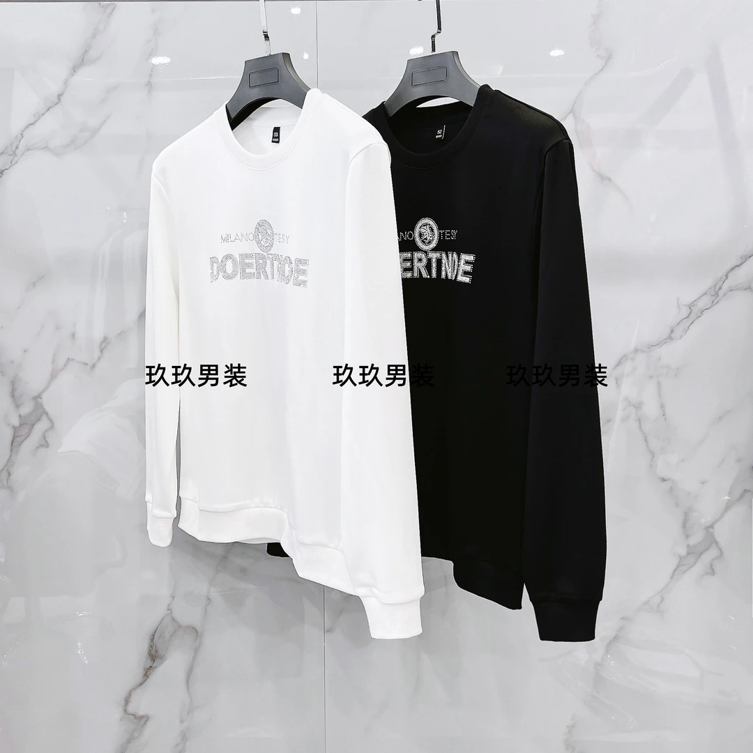 断码清仓!!春季图案烫钻休闲百搭长袖男装潮加绒加厚