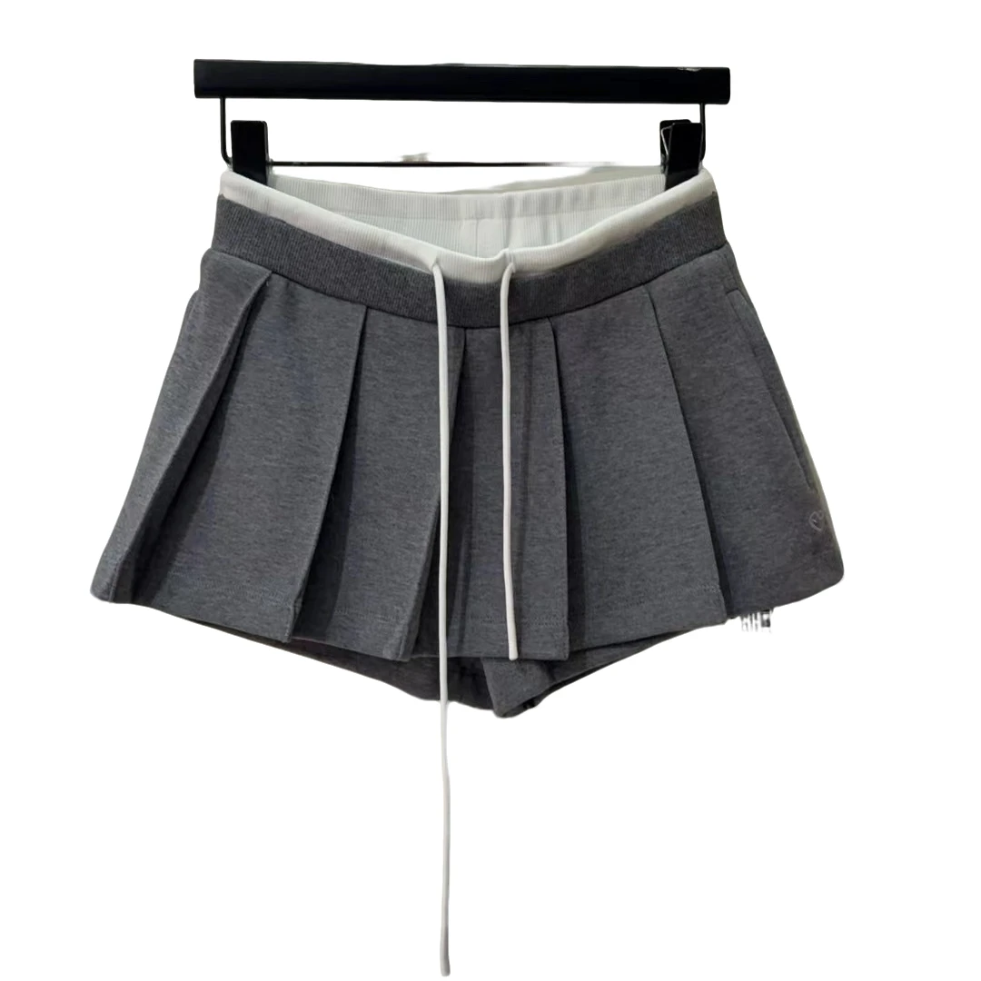 南油小众设计师冬季新品运动风百褶裙