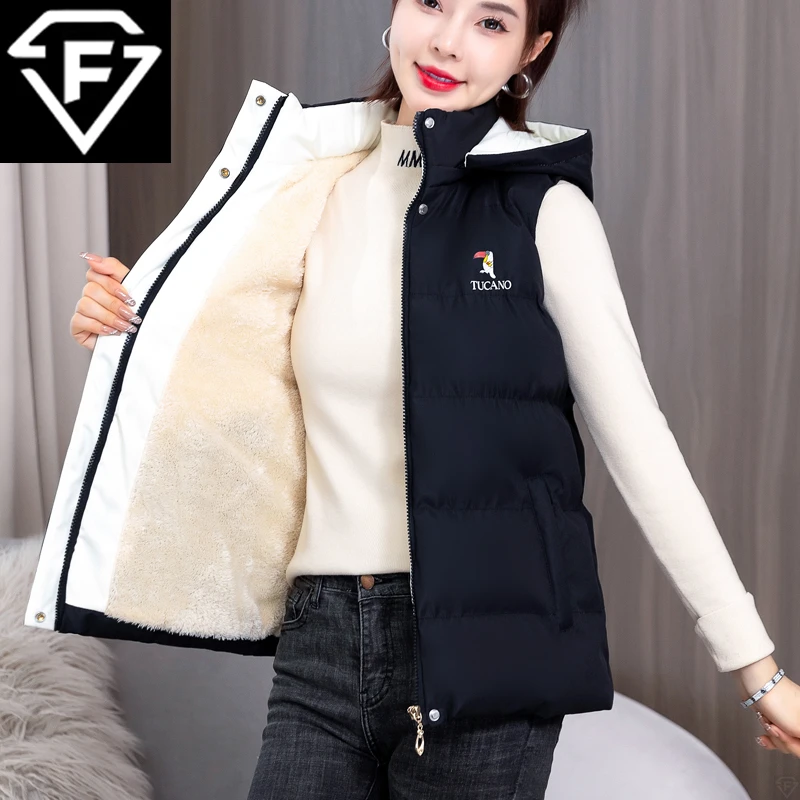 【品牌】2022冬季新款棉马甲女韩版加绒加厚保暖洋气马夹外套