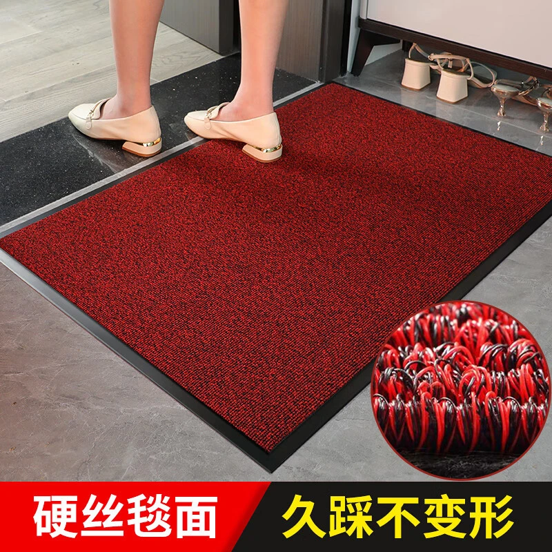 防水免洗入户除尘门垫高弹硬丝吸水防滑垫pvc门厅地垫门垫卫生间