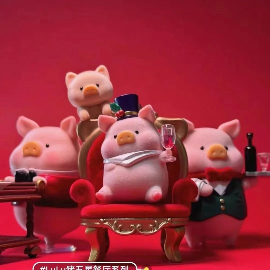 【拆盒】lulu猪五星餐厅盲盒罐头猪噜噜周边摆件新款手办玩具摆件