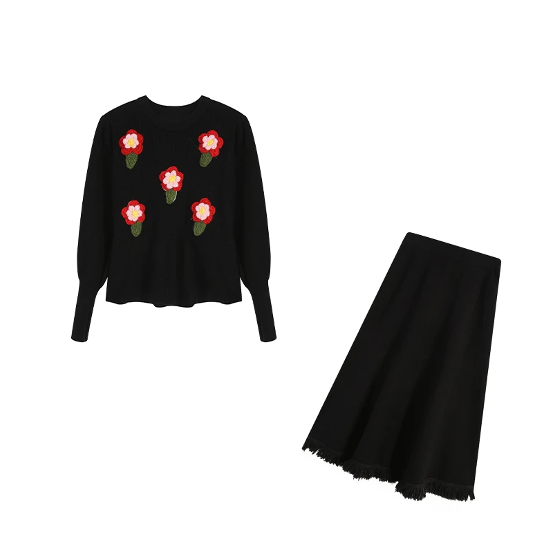 【韩明洞欧尼】韩系慵懒风秋冬时尚减龄毛衣两件套ZL101188+ZL98869