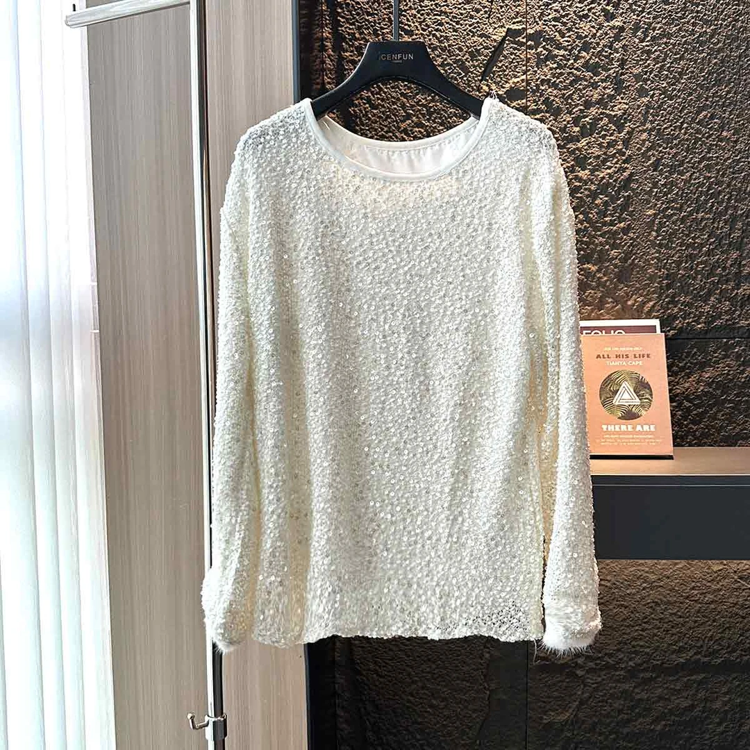 【CENFUN】复古重工满天星亮片袖口A03044