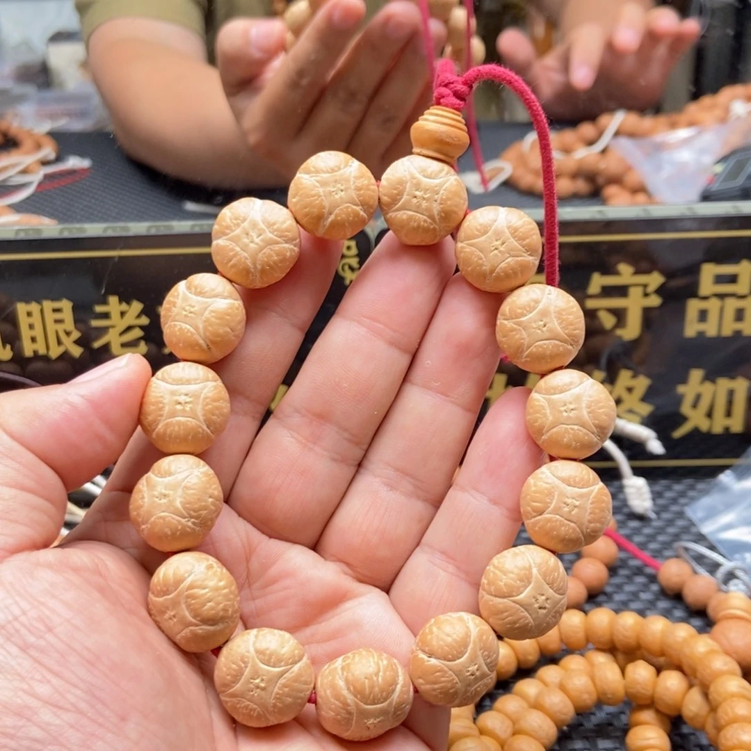 凤眼菩提吊坠17+四角手串