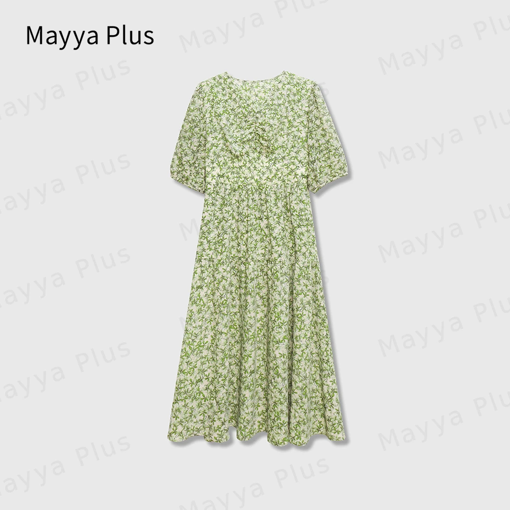 【迷醉森林】Mayya Plus麦芽定制夏季女装气质碎花连衣裙32328601