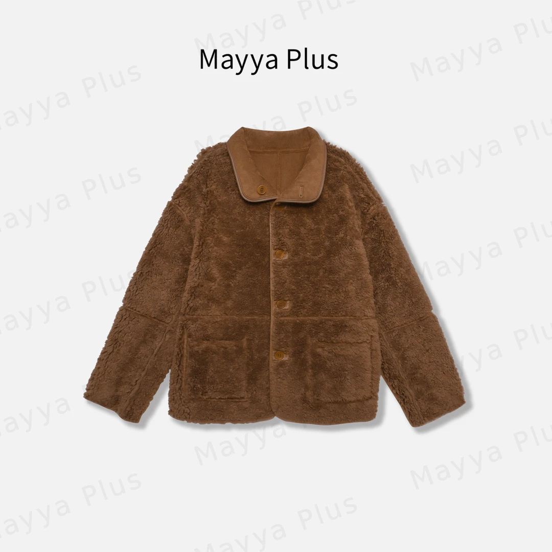 【北欧暖冬】Mayya Plus麦芽定制轻奢气质百搭款皮草外套32446566