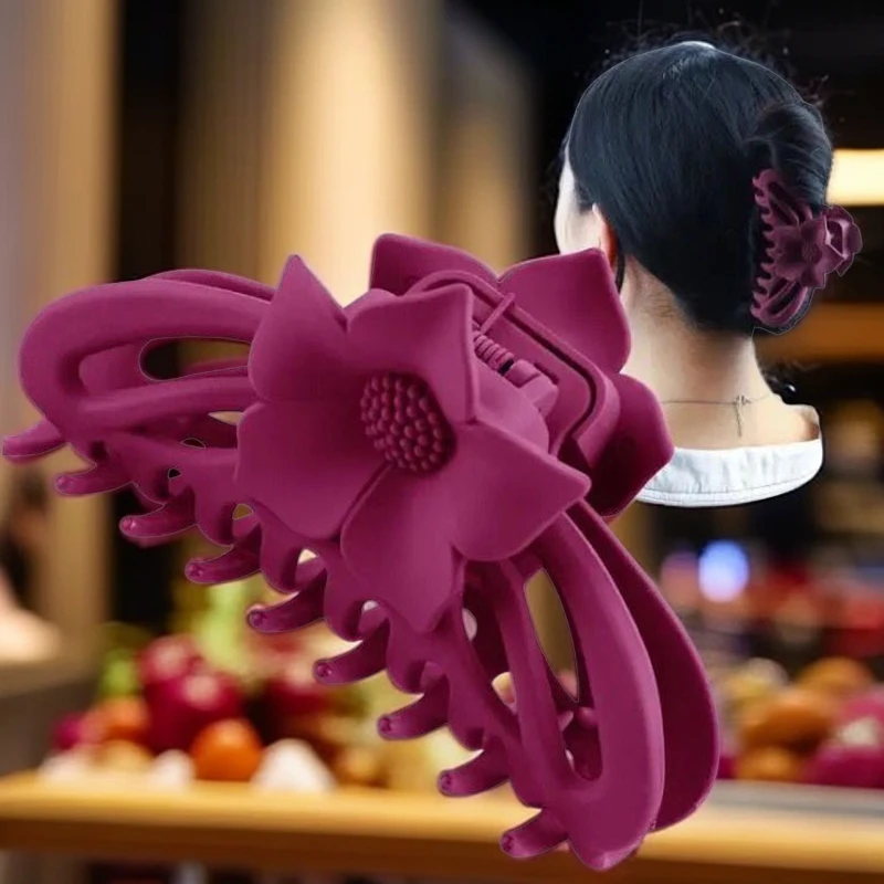 【爆款推荐】尾夹女抓韩发版塑砂夹夹饰饰子洗料号澡抓顶发发卡