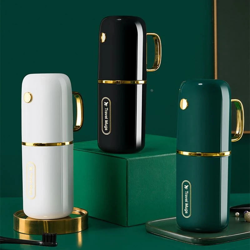 新款旅行家用镀金漱口杯新品情侣便捷旅行牙刷盒牙膏收纳洗漱新品