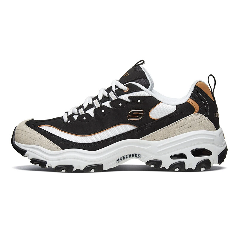 SKECHERS/斯凯奇情侣鞋男鞋熊猫鞋老爹鞋运动休闲666114-BKGD【XS】