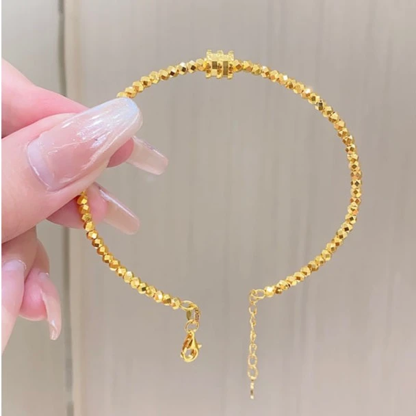 铜合金手镯 爆闪蹦迪珠手链小蛮腰手镯简约时尚半镯半链新款ins