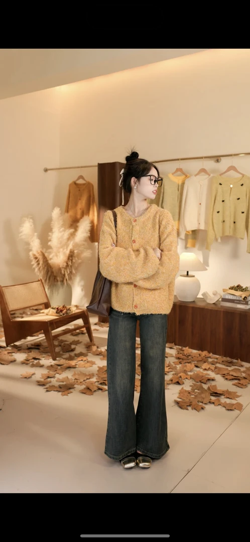 歌霓丝《19现货的链接  下单拍对应的编码》24新款百搭风针织衫女