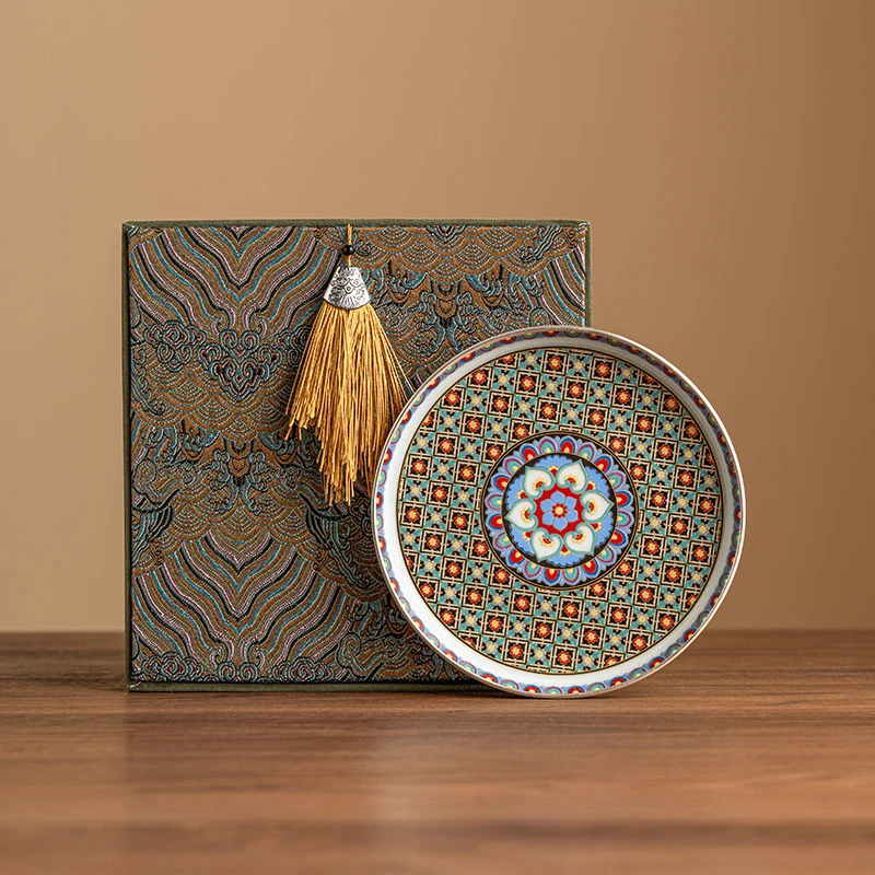 鎏银敦煌壶承干泡台创意家用壶垫茶托盘功夫茶具配件茶台茶盘中式