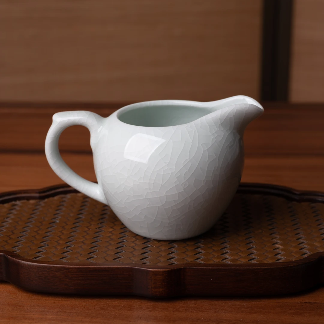 【珑匞】玉青龙凤公道杯190ml高端汝窑汝瓷茶具手工大容量陶瓷