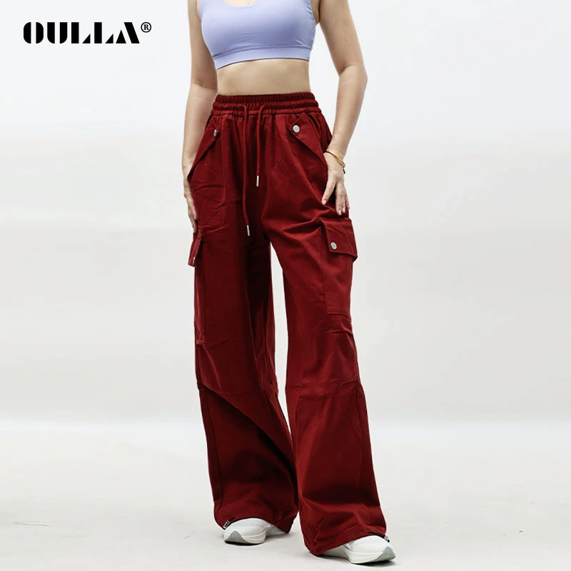 OULLA【春季上新】运动户外工装裤登山休闲阔腿运动裤EM3713