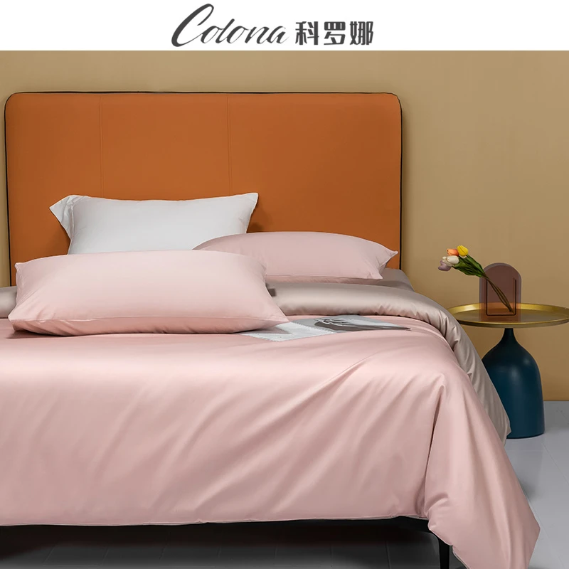 140支匹马棉A类四件套定制全棉纯棉被套贡缎床单床笠款套件